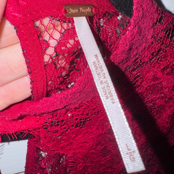 Free People Vibrant magenta pink Lace Overlay - Picture 2 of 3